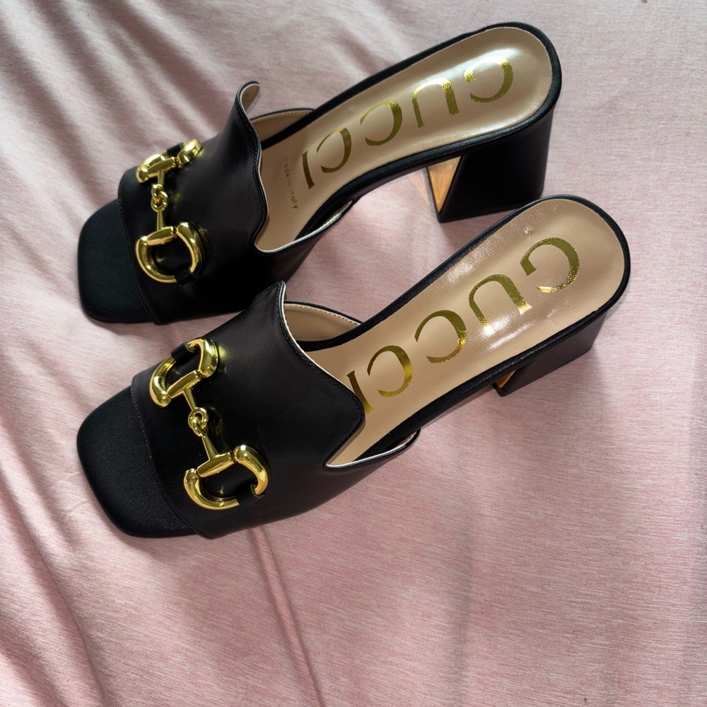 Elegant Black Women's Gucci Heels
